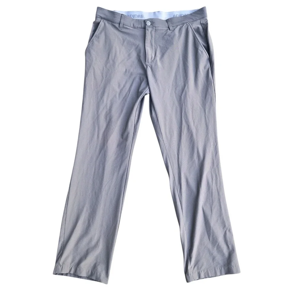 ADIDAS Ultimate 365 Golf Pants 34x30 Men's Gray Flat Front Stretch
